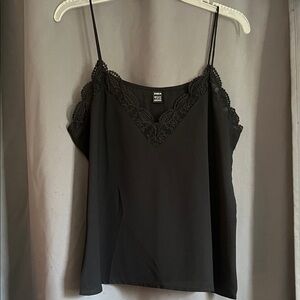 SHEIN Black Lace Detail Cami Top